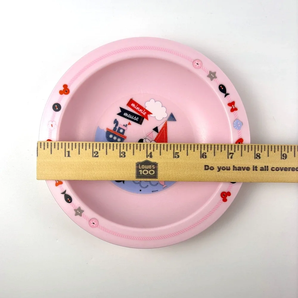 Disney Mickey Minnie Mouse Ahoy Deep Baby Feeding Bowls Blue Pink Nautical Light